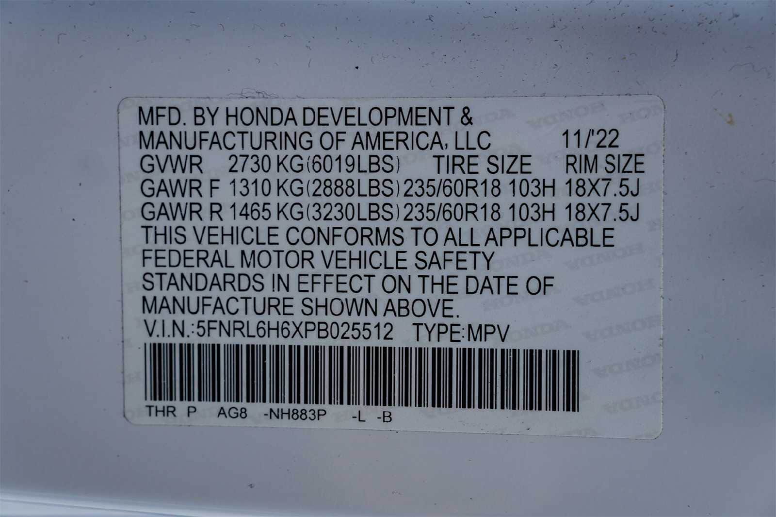 Thumbnail: 2023 Honda Odyssey - 30