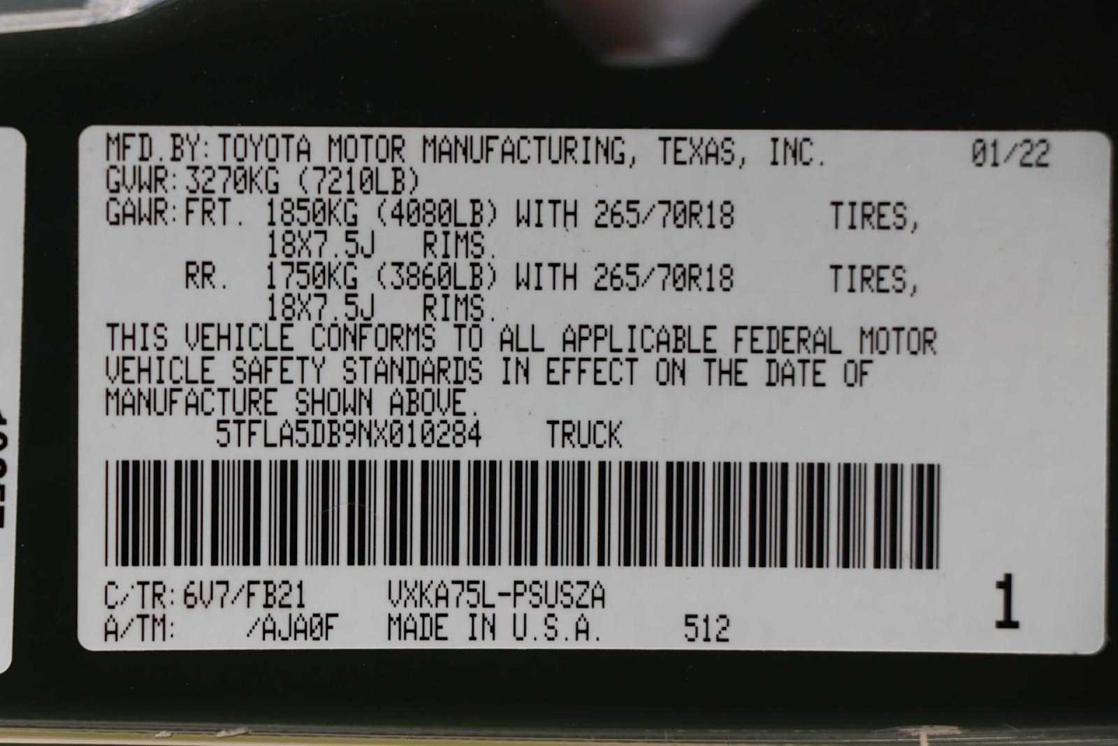 2022 Toyota Tundra SR5 27