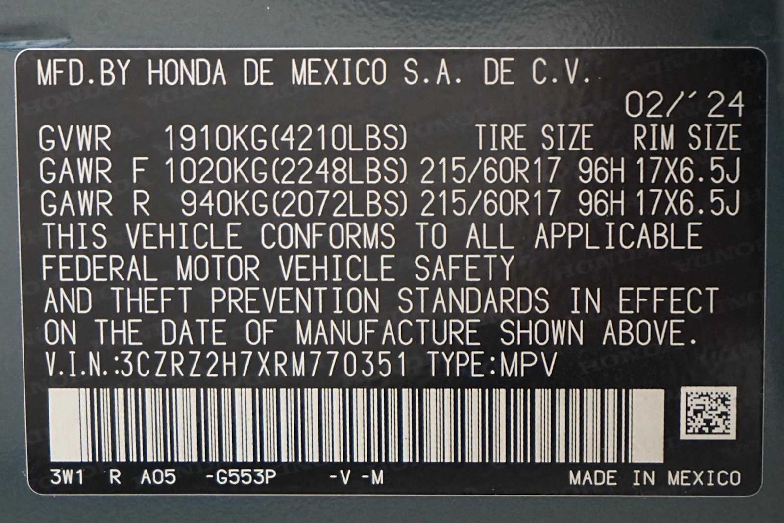 Thumbnail: 2024 Honda HR-V - 30