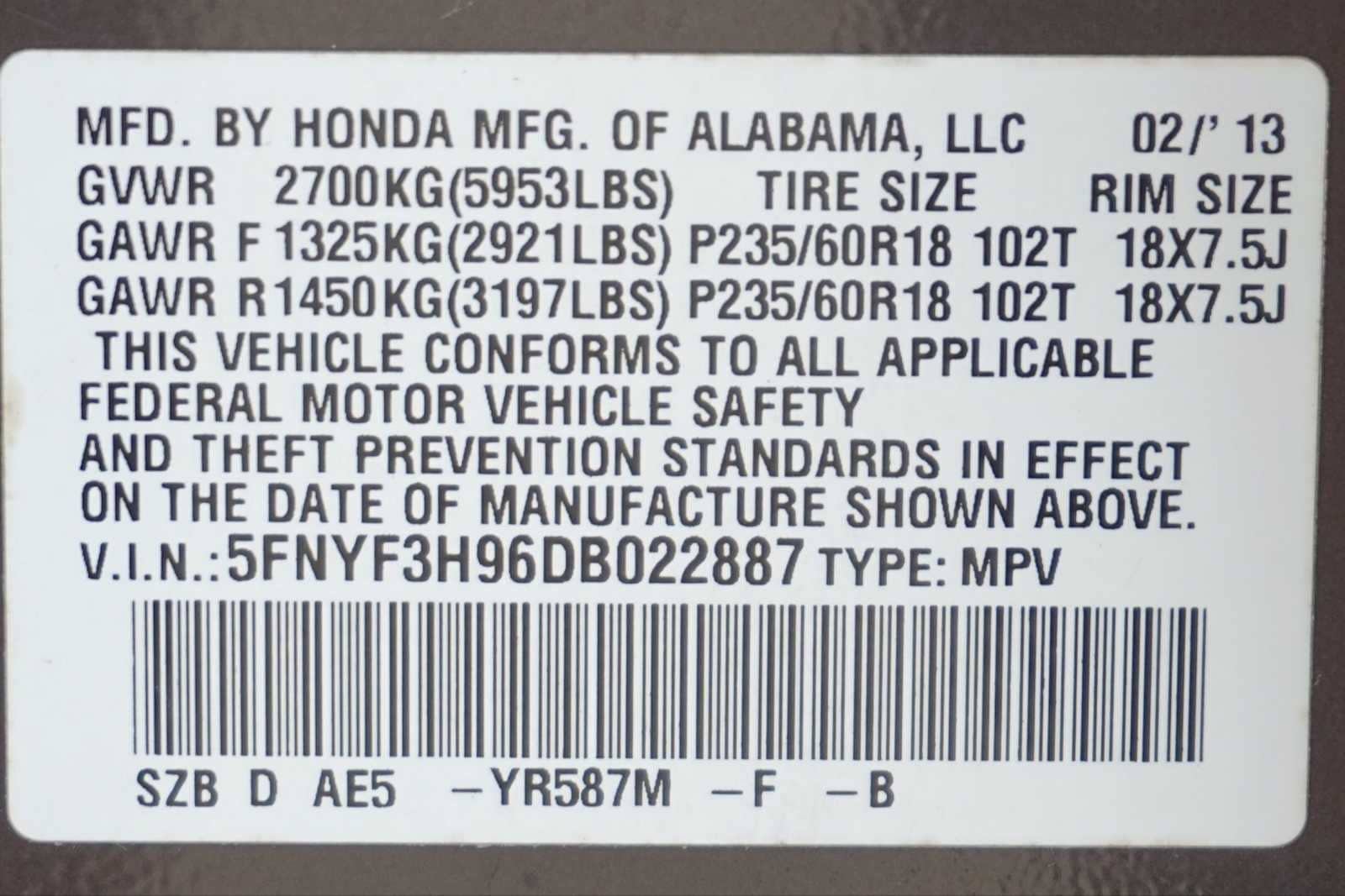 Thumbnail: 2013 Honda Pilot - 30