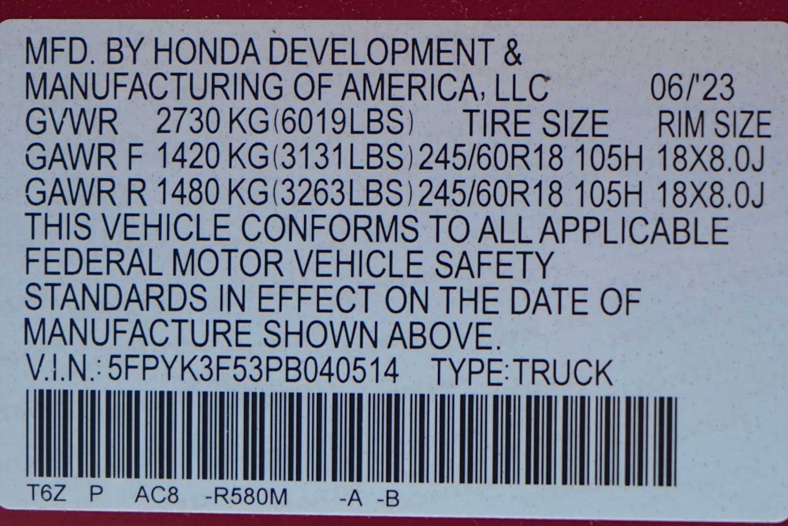 Thumbnail: 2023 Honda Ridgeline - 30