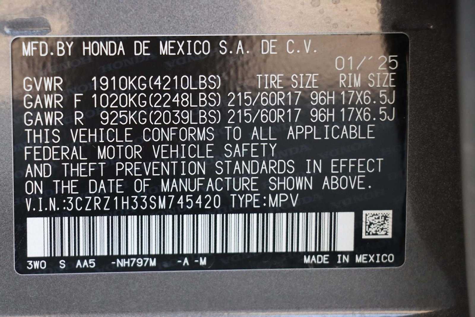 Thumbnail: 2025 Honda HR-V - 27