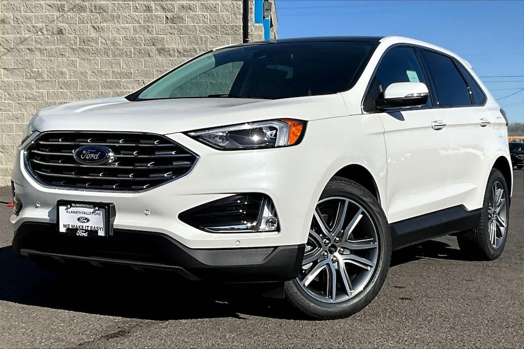 New 2024 Ford Edge SUV Titanium Star White TriCoat For Sale in Klamath