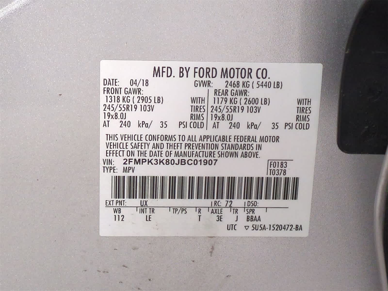 2018 Ford Edge Titanium 36