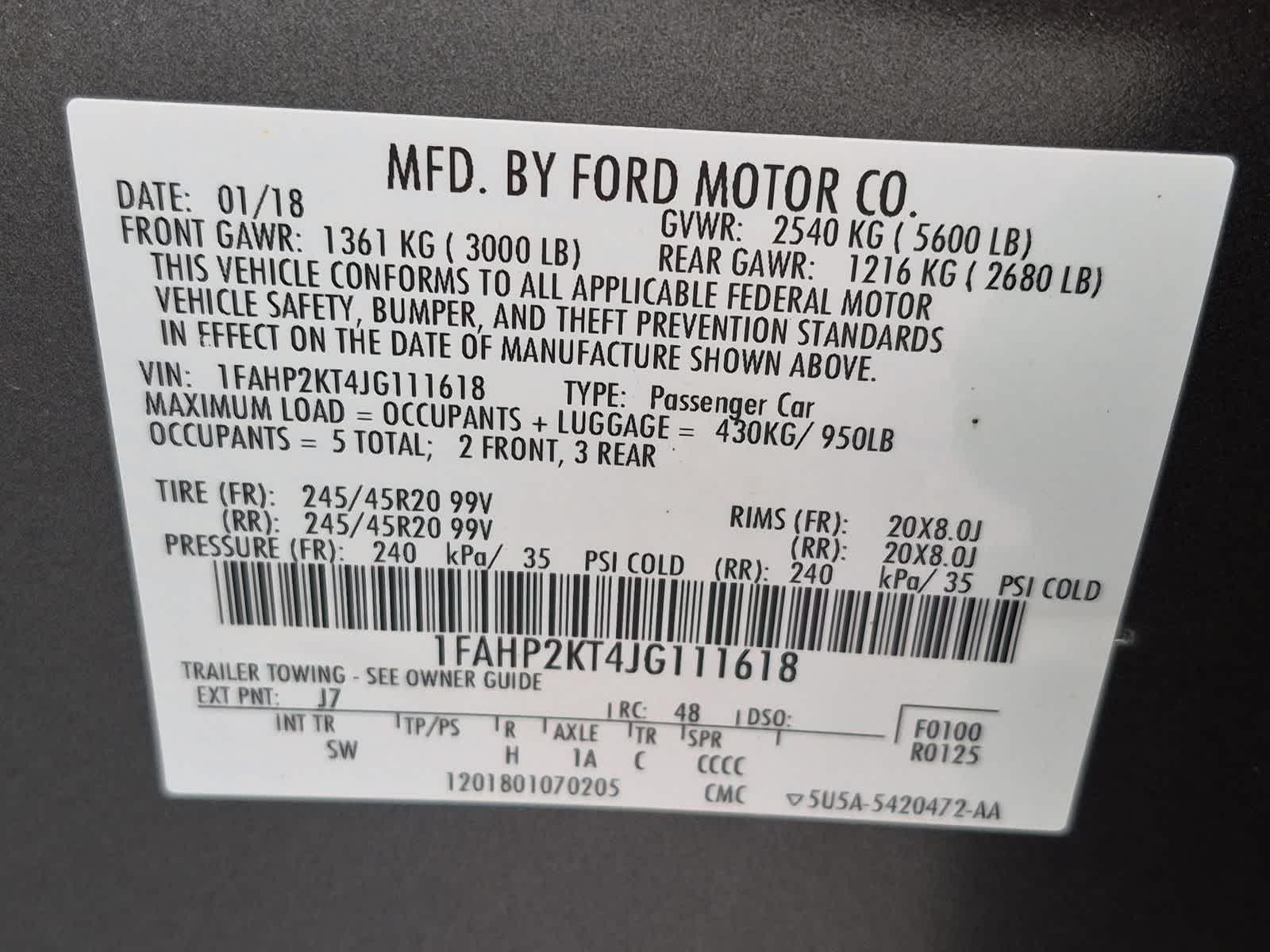 Thumbnail: 2018 Ford Taurus - 33
