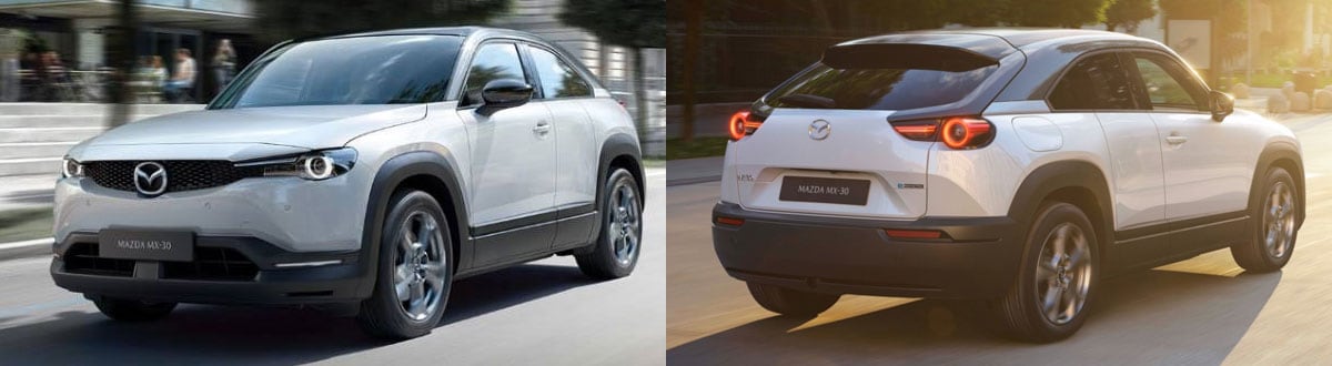 2022 Mazda MX-30 EV Front and Rear Angles