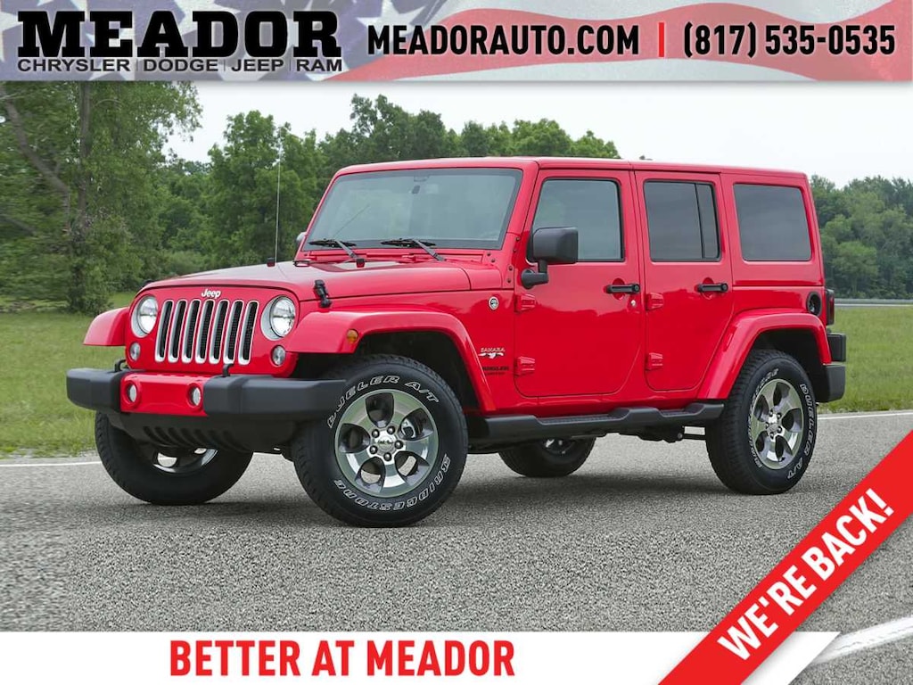 Used 2017 Jeep Wrangler JK Unlimited Sport 4x4 SUV