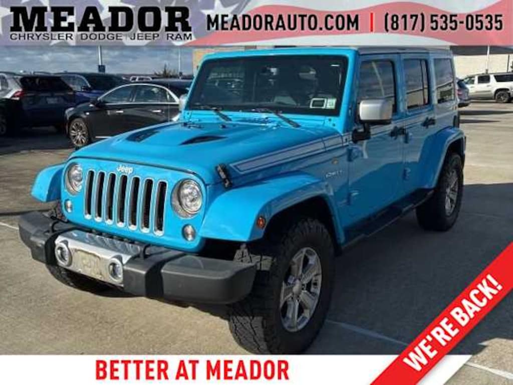 Used 2017 Jeep Wrangler JK Unlimited Sahara 4x4 SUV