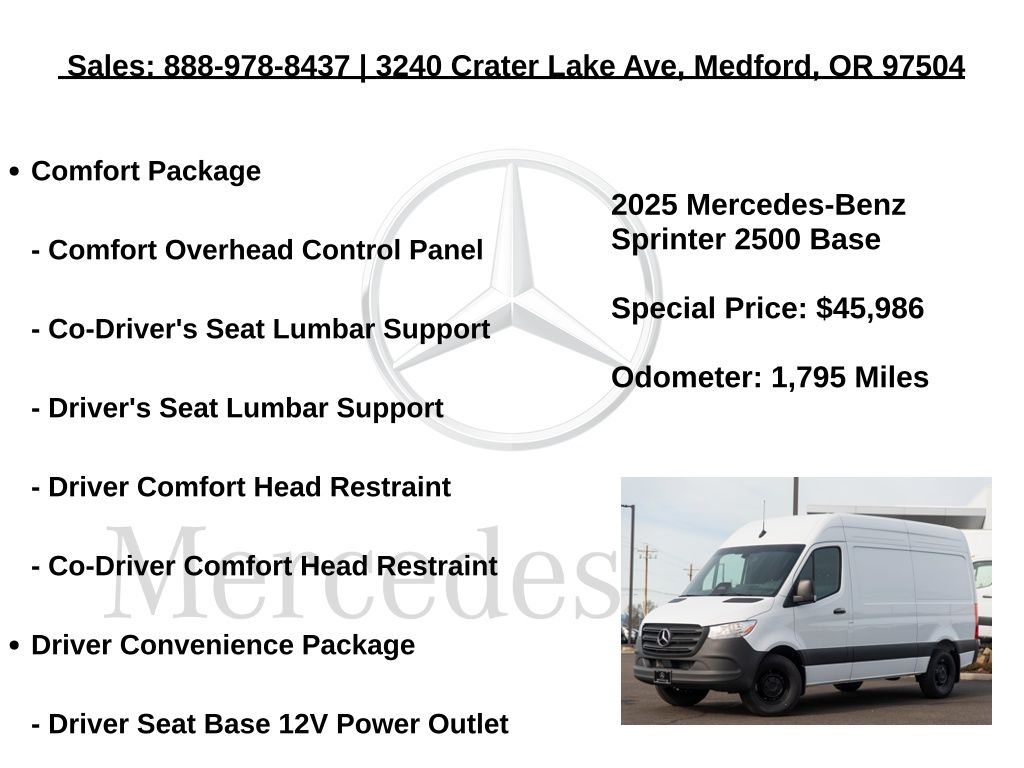 2025 Mercedes-Benz Sprinter Cargo Van Base - Photo 6