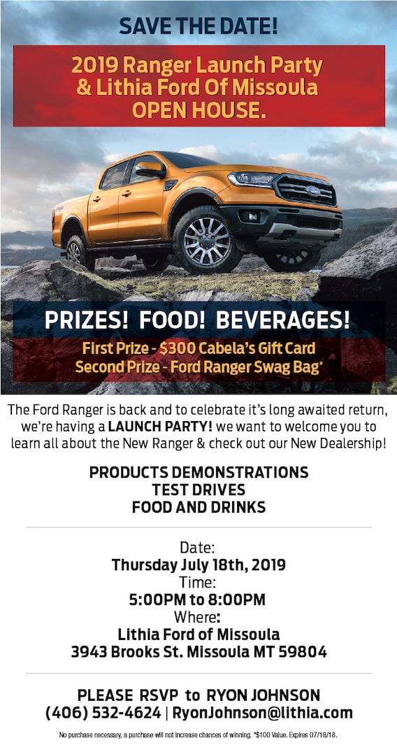 Ford Ranger Launch Party Lithia Ford Of Missoula