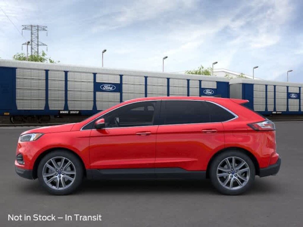 New 2024 Ford Edge SUV Titanium Rapid Red Metallic Tinted Clearcoat For