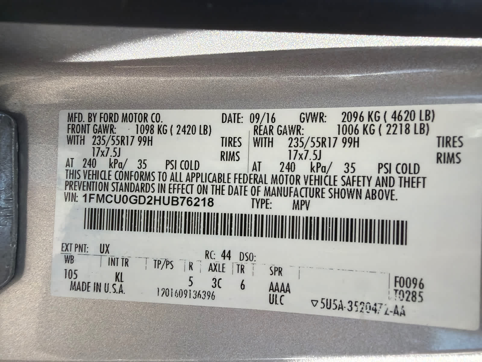 Thumbnail: 2017 Ford Escape - 19