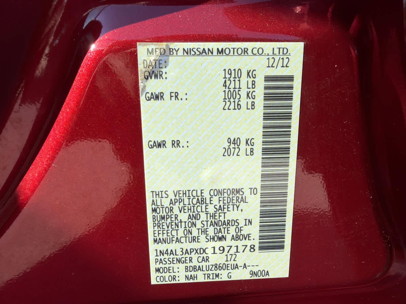 Thumbnail: 2013 Nissan Altima - 17