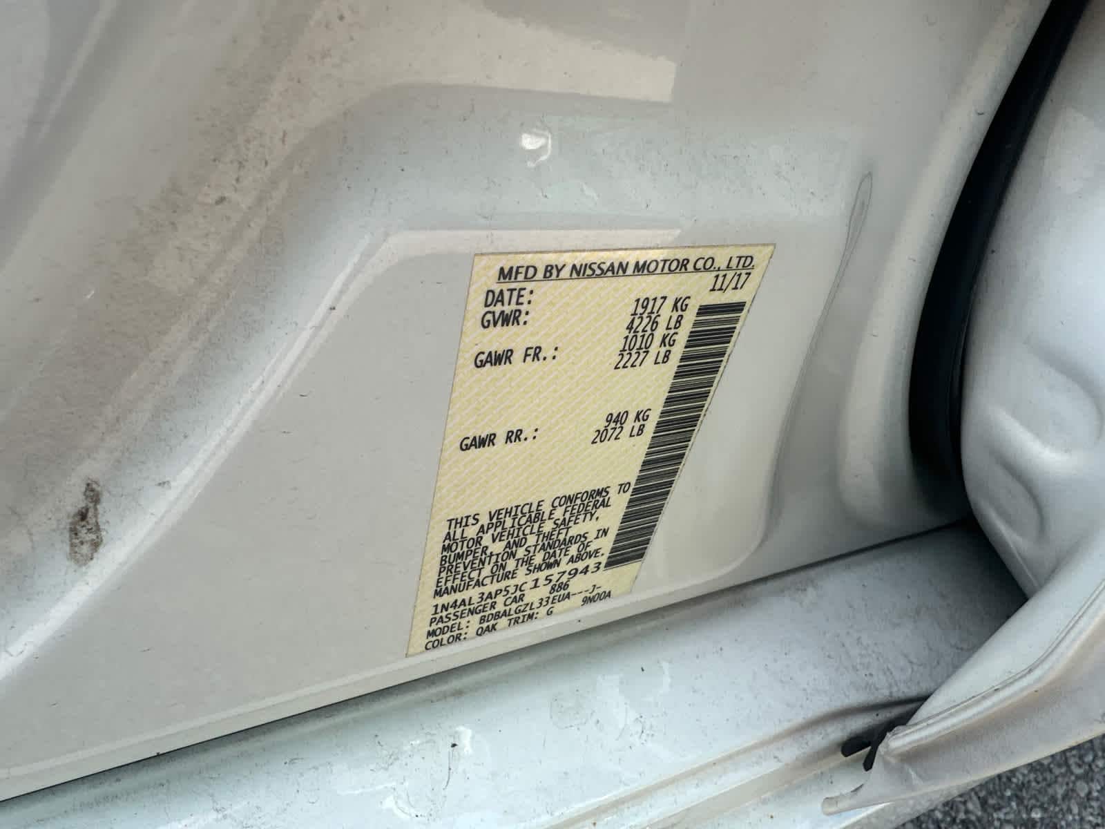 2018 Nissan Altima S 10