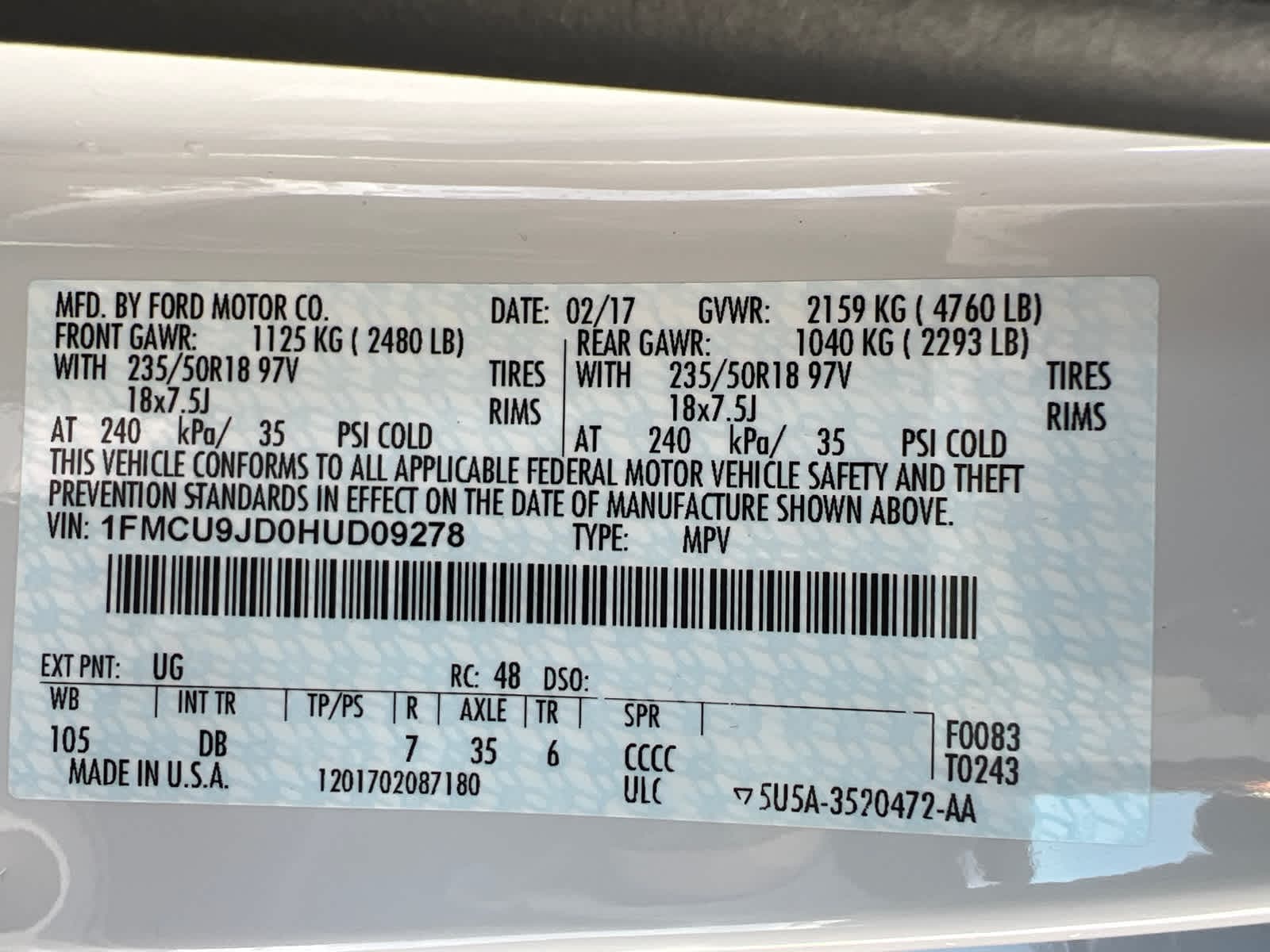 Thumbnail: 2017 Ford Escape - 18