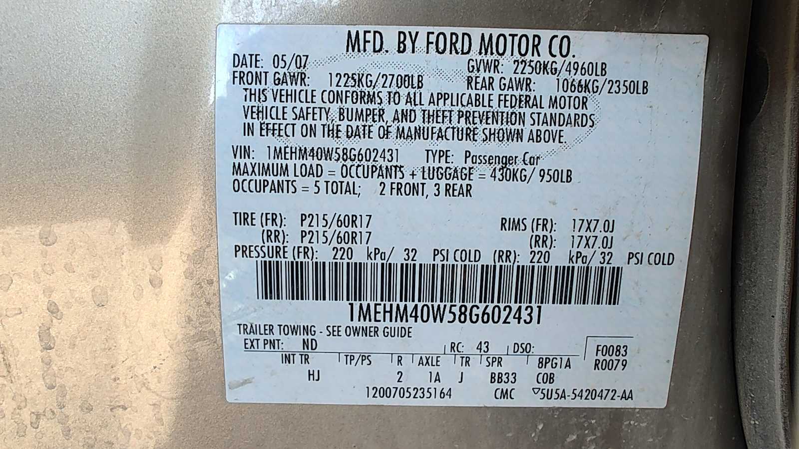 Thumbnail: 2008 Mercury Sable - 4