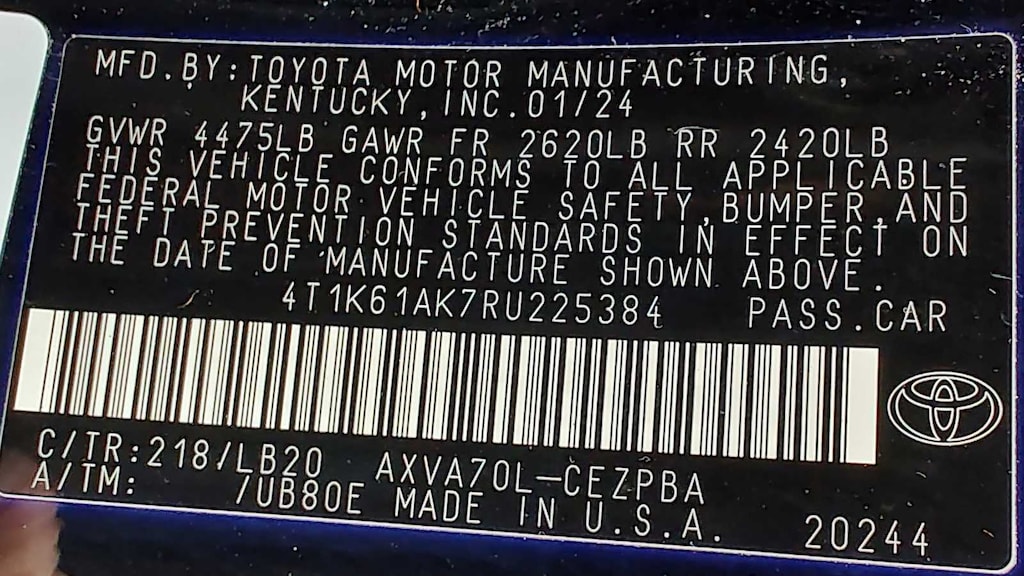 Used 2024 Toyota Camry XSE Sedan