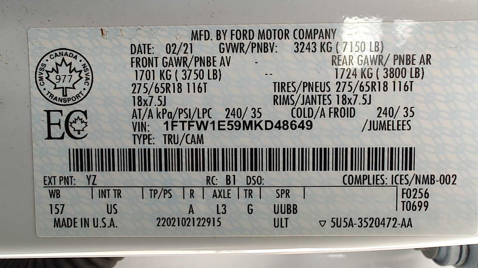 Thumbnail: 2021 Ford F-150 - 4