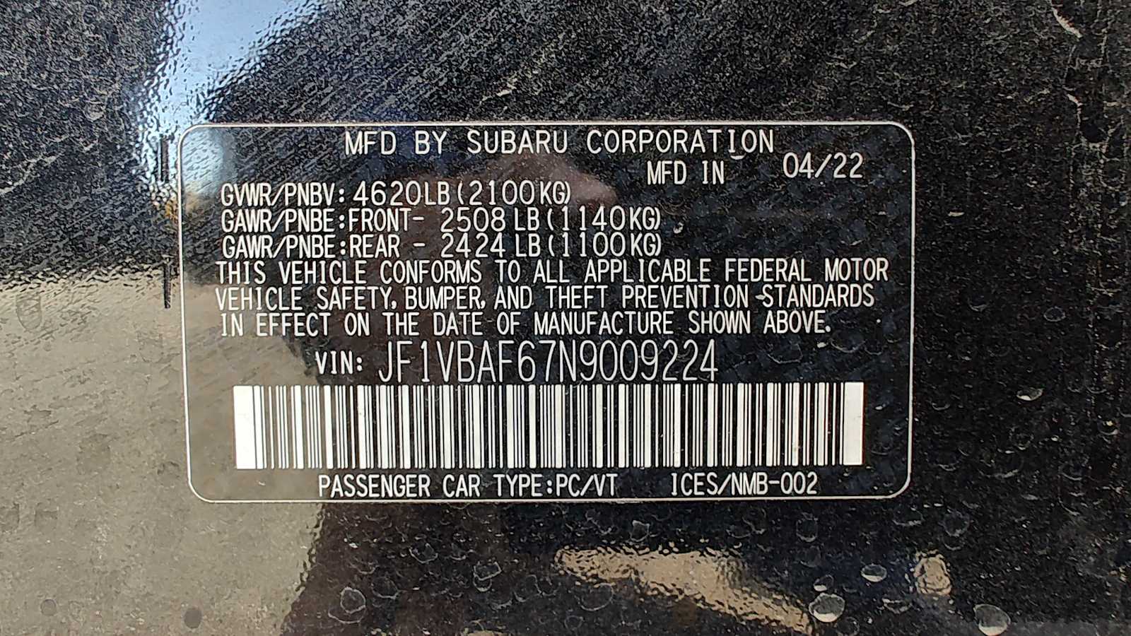 2022 Subaru WRX Premium photo 4