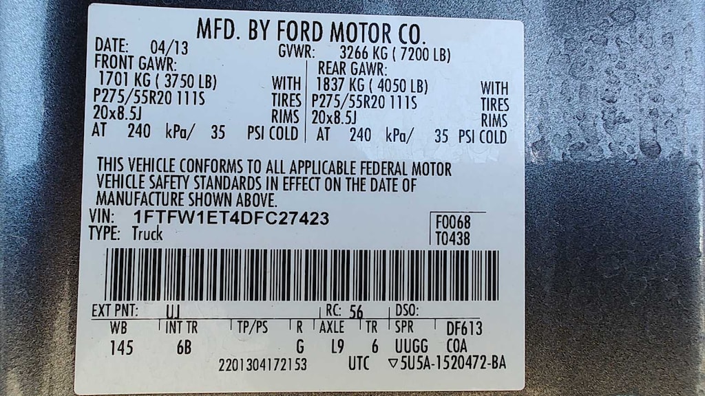 Used 2013 Ford F-150 Truck SuperCrew Cab