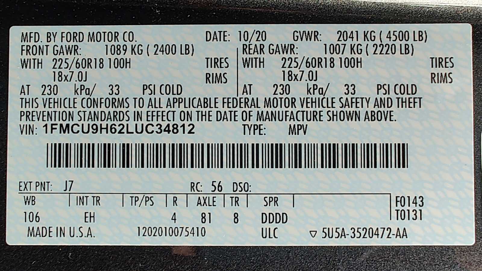 Thumbnail: 2020 Ford Escape - 21