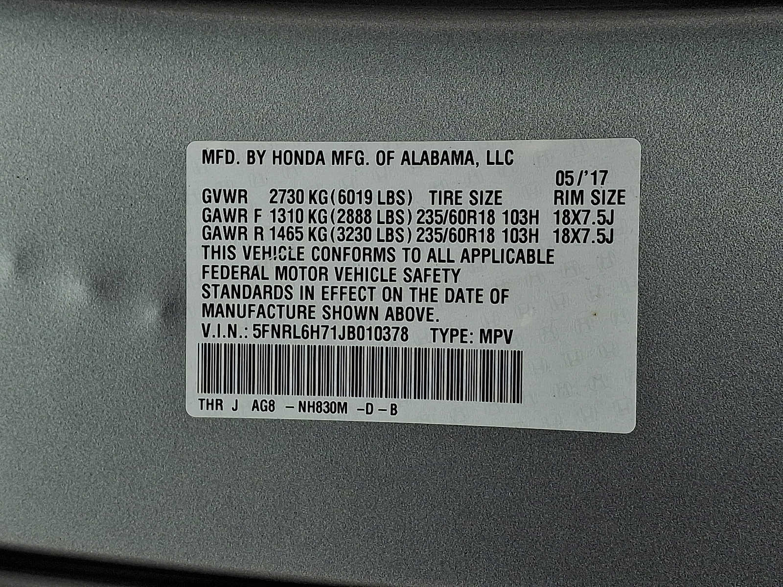 Thumbnail: 2018 Honda Odyssey - 27