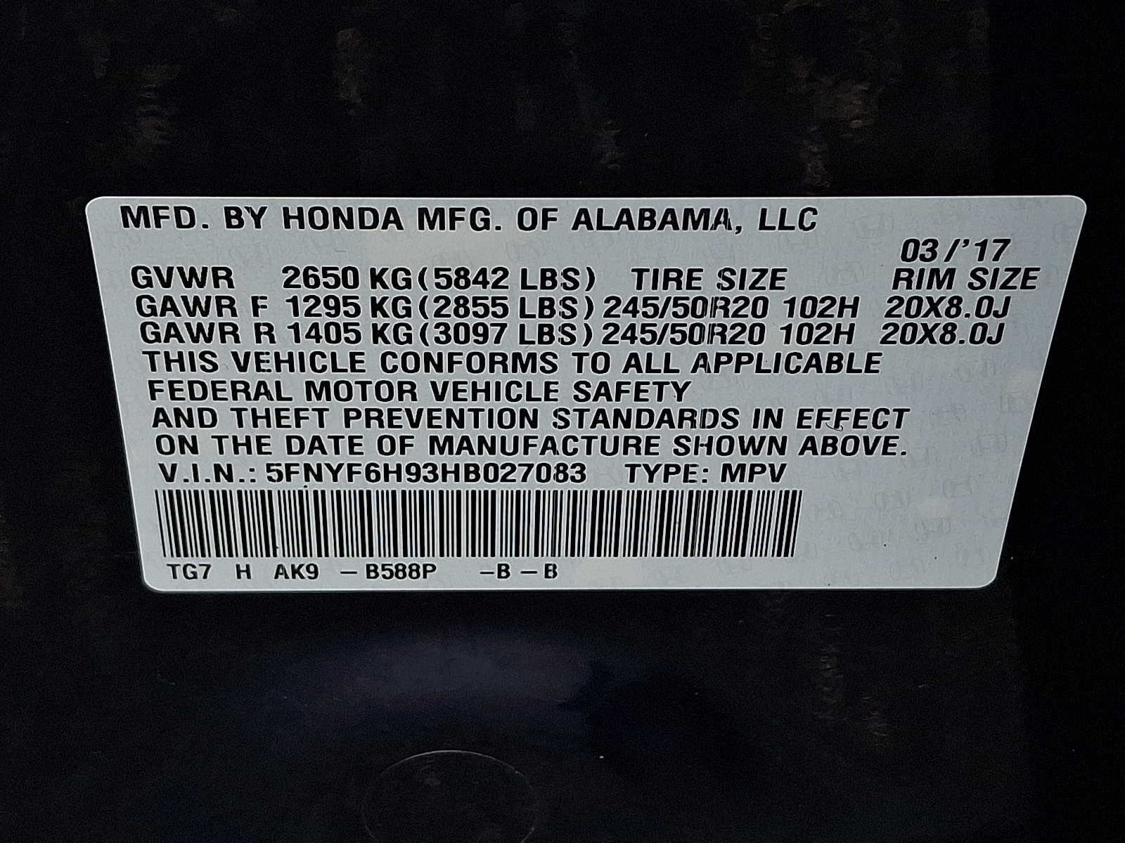 Thumbnail: 2017 Honda Pilot - 28