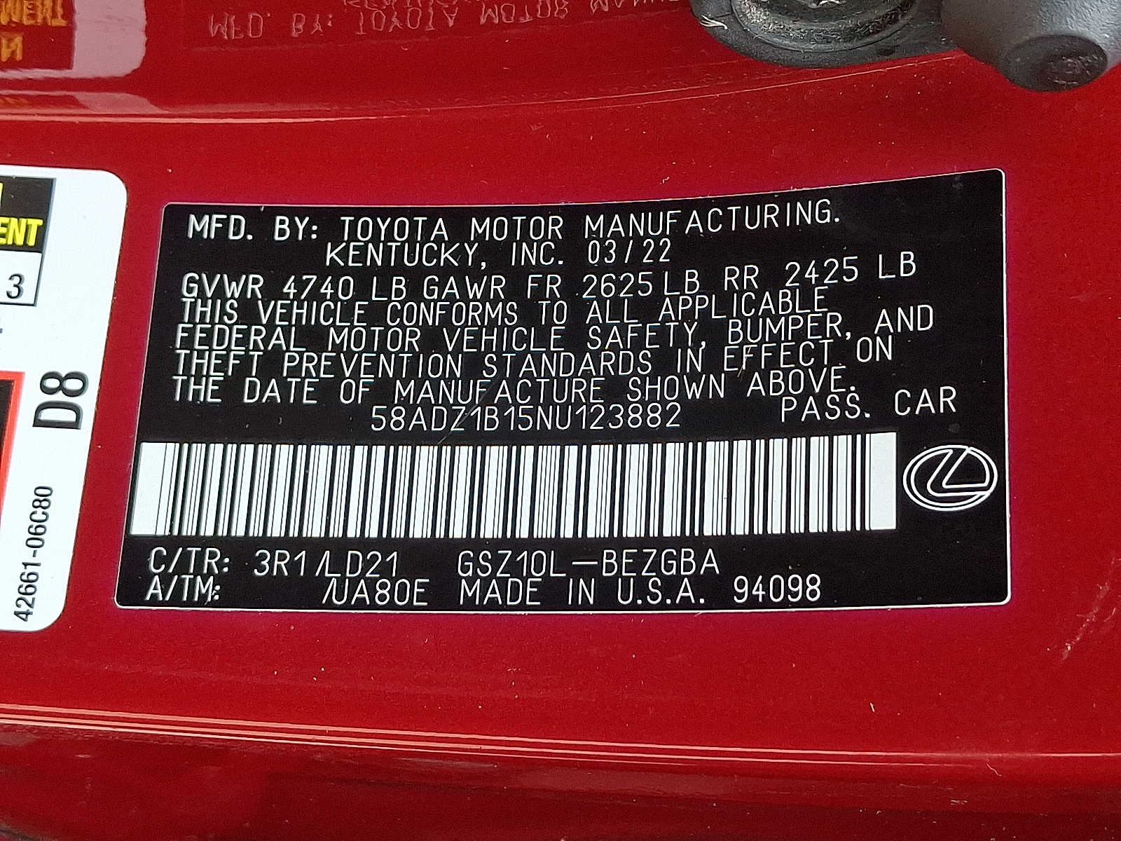 2022 Lexus ES 350 26