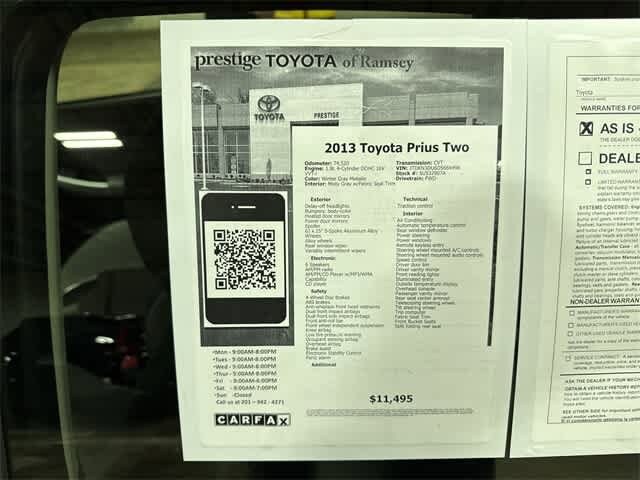 2013 Toyota Prius Two 13