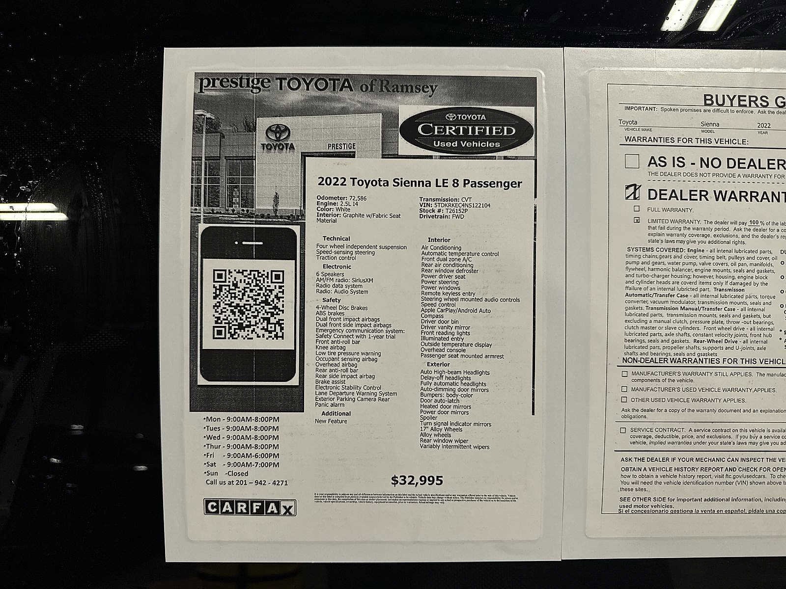 Thumbnail: 2022 Toyota Sienna - 13