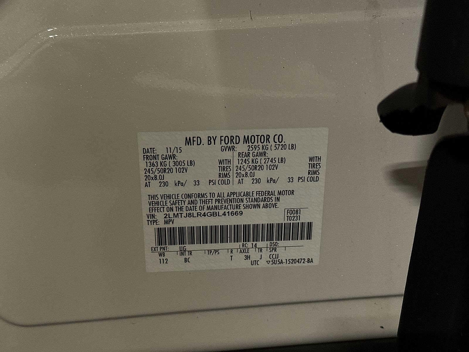 Thumbnail: 2016 Lincoln MKX - 14