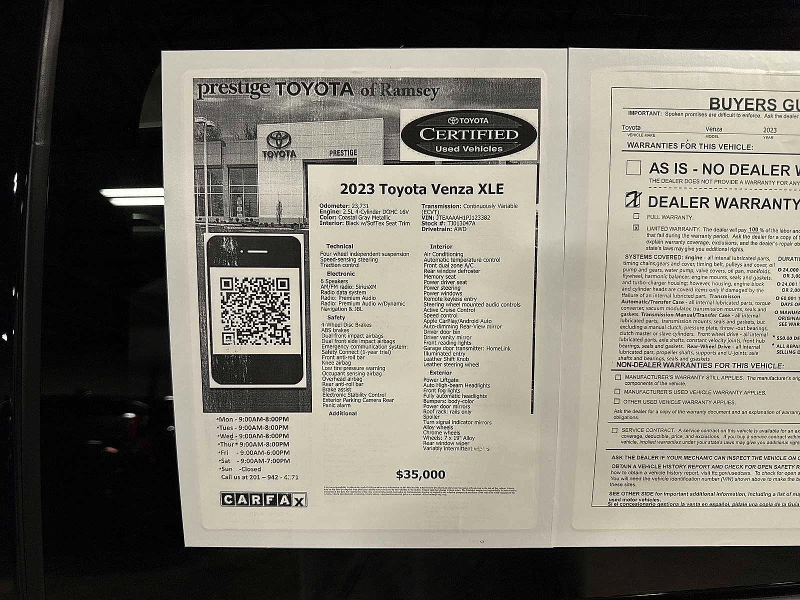 Thumbnail: 2023 Toyota Venza - 13