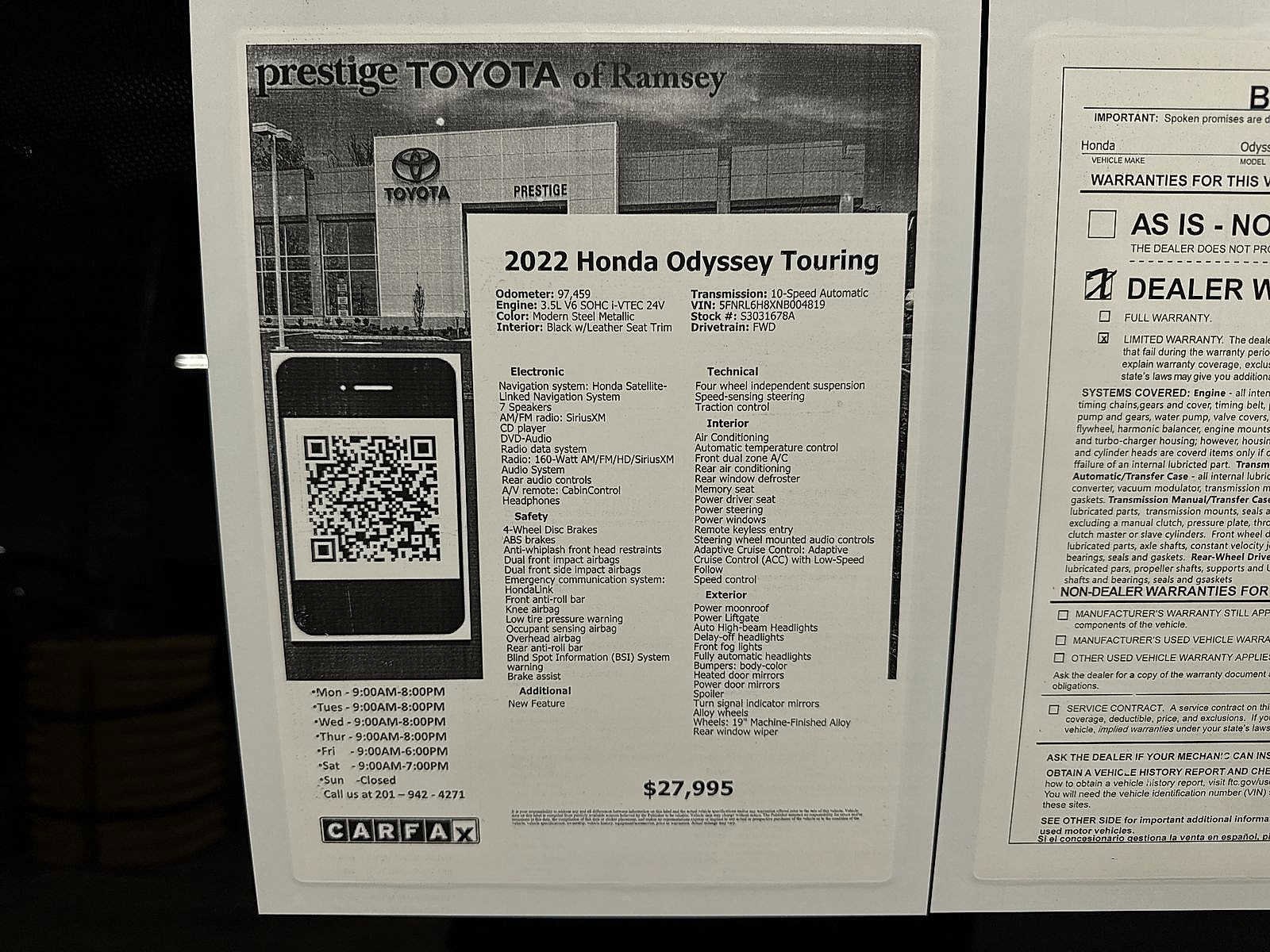 Thumbnail: 2022 Honda Odyssey - 13