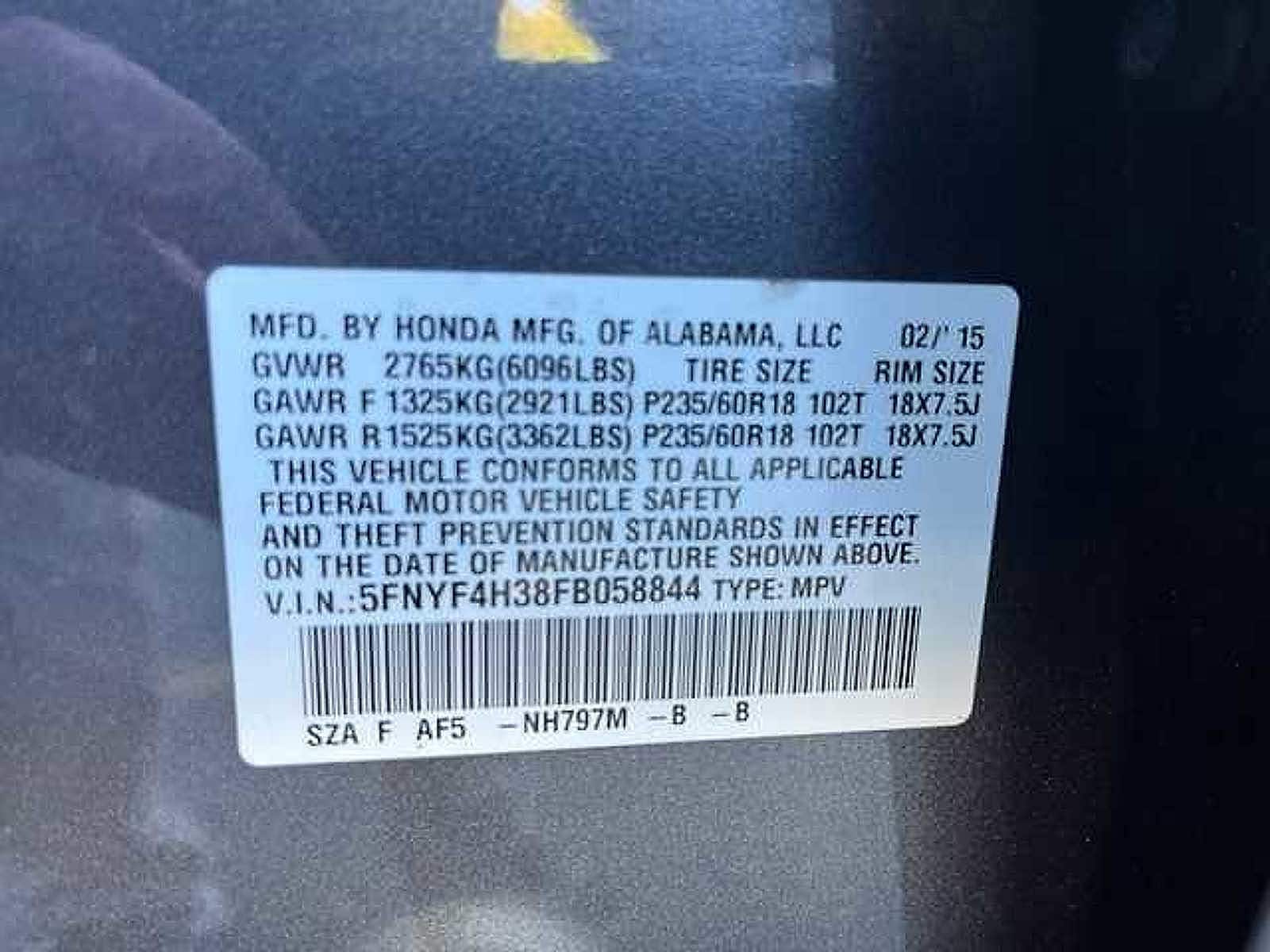 Thumbnail: 2015 Honda Pilot - 9