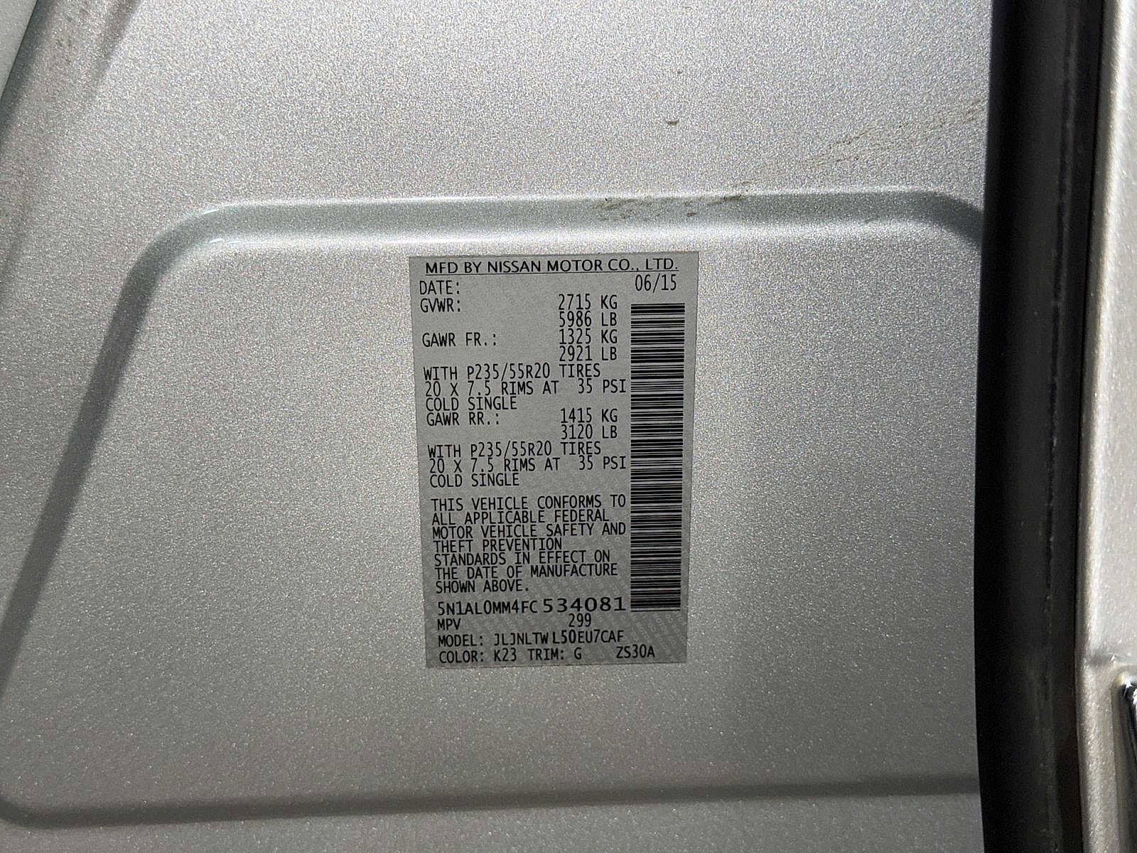 Thumbnail: 2015 INFINITI QX60 - 14