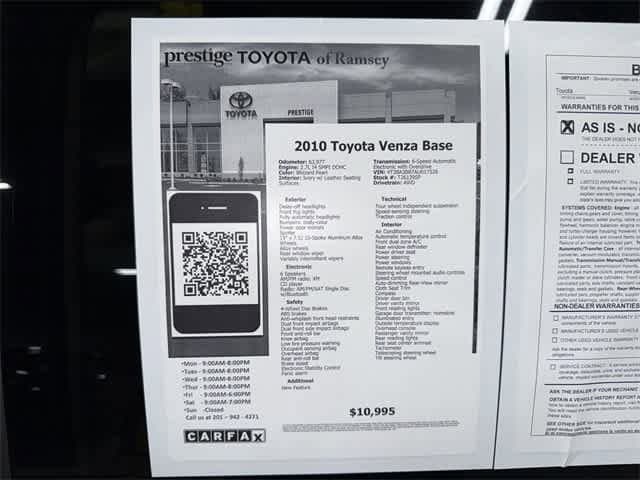 Thumbnail: 2010 Toyota Venza - 13