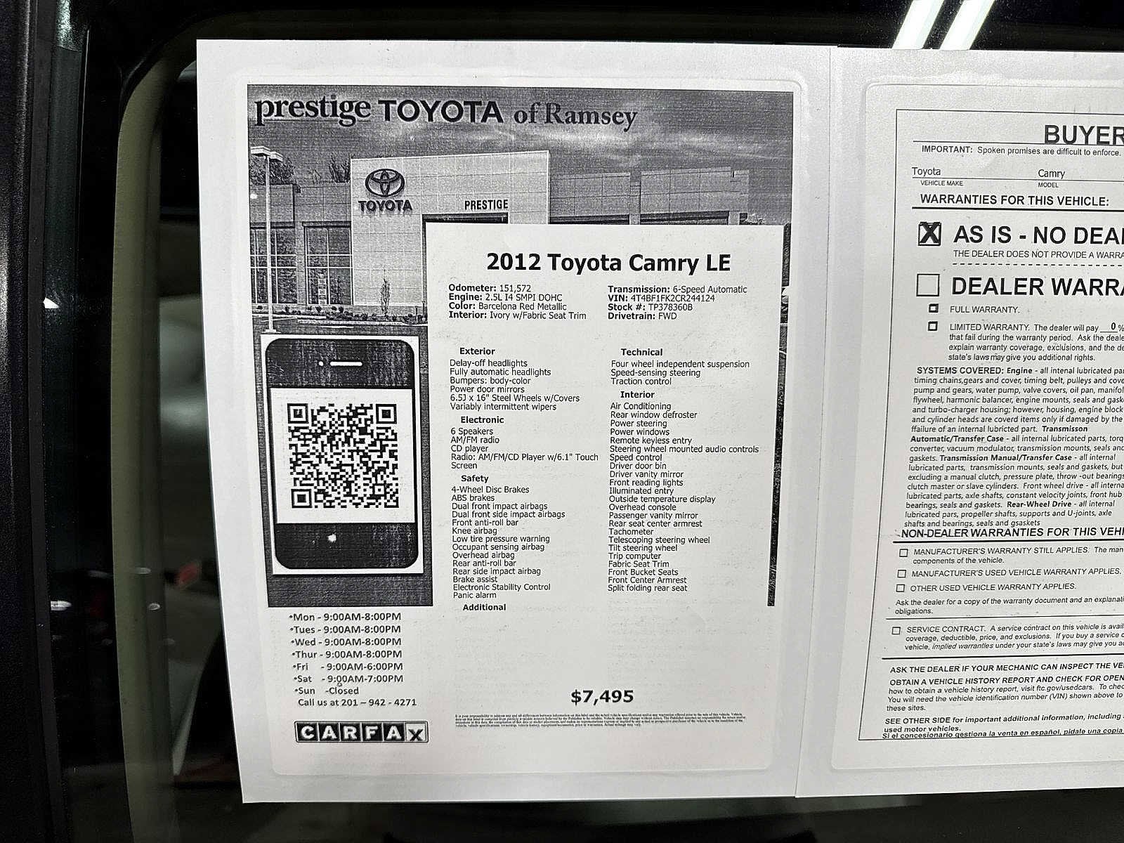 Thumbnail: 2012 Toyota Camry - 13