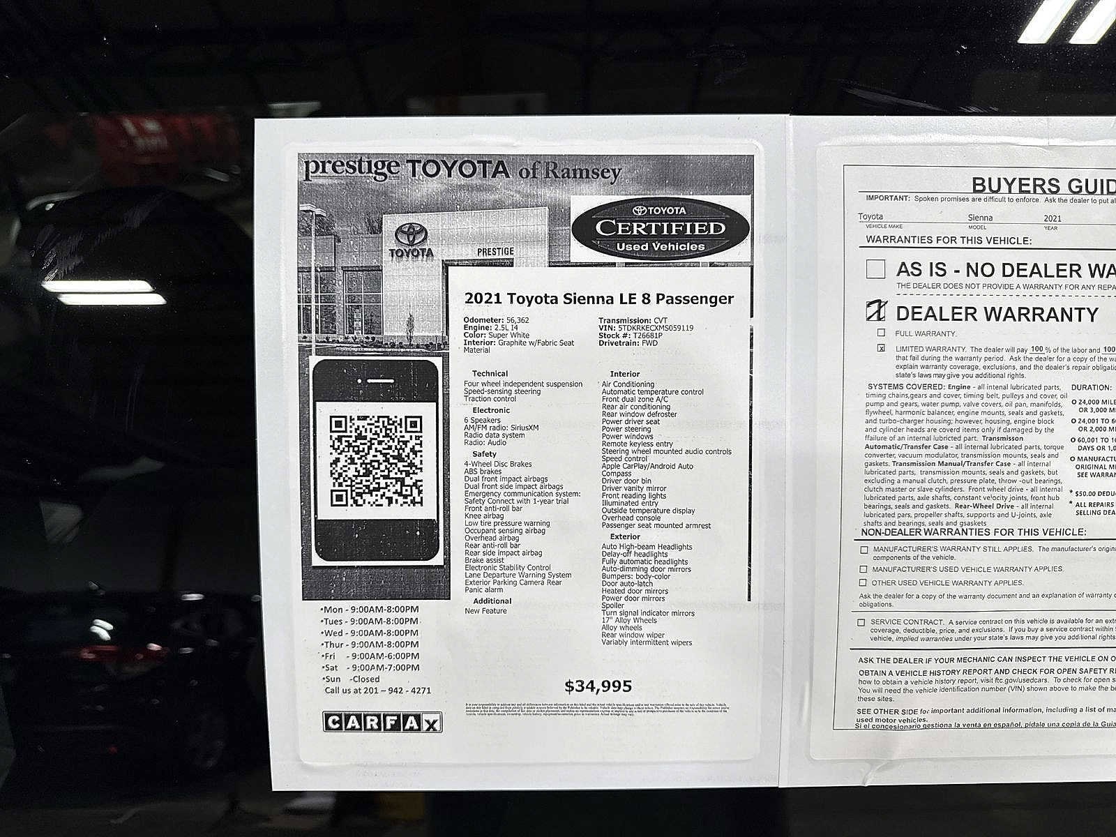 Thumbnail: 2021 Toyota Sienna - 13