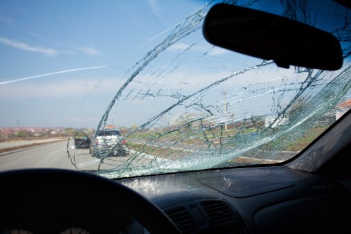 Large crack in windshield