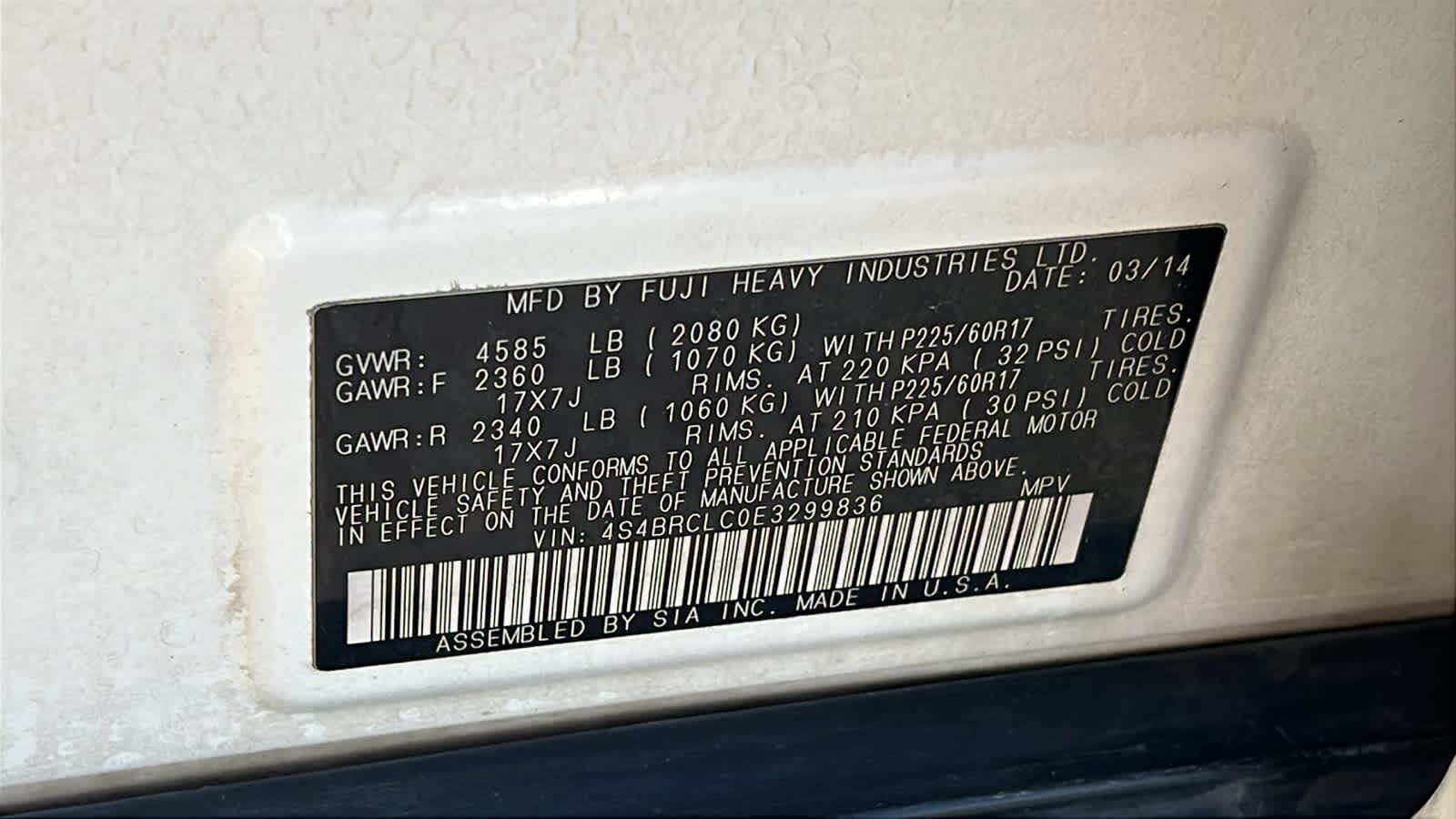 2014 Subaru Outback 2.5i Limited 30