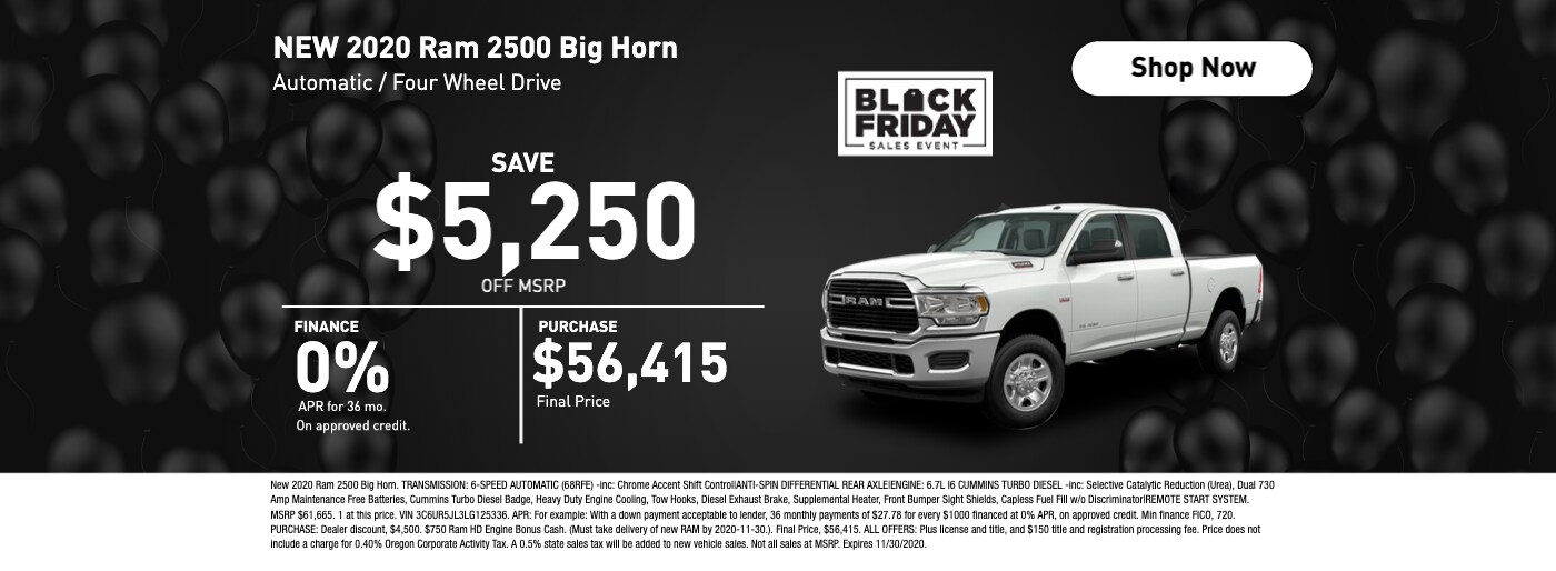 New & Used Chrysler, Dodge, Jeep, RAM, FIAT Dealership in Roseburg