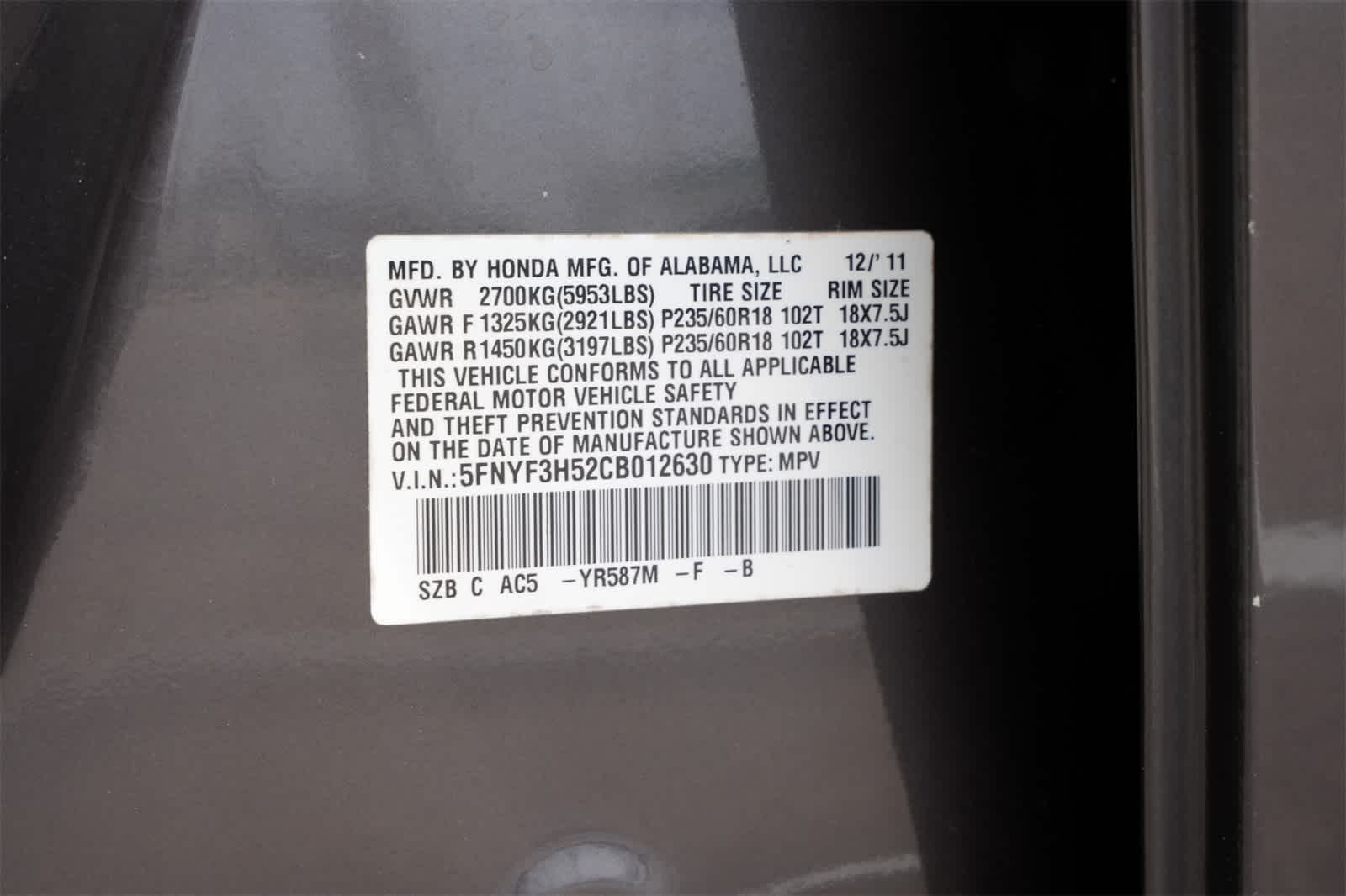 Thumbnail: 2012 Honda Pilot - 24