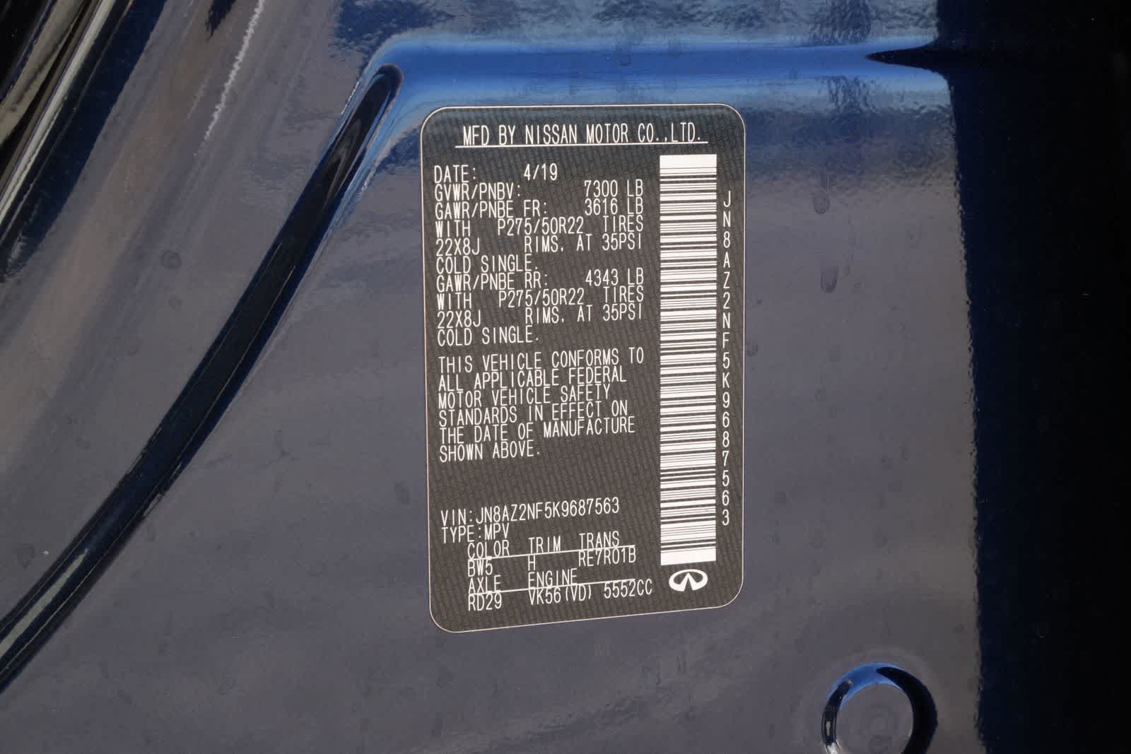 Thumbnail: 2019 INFINITI QX80 - 25