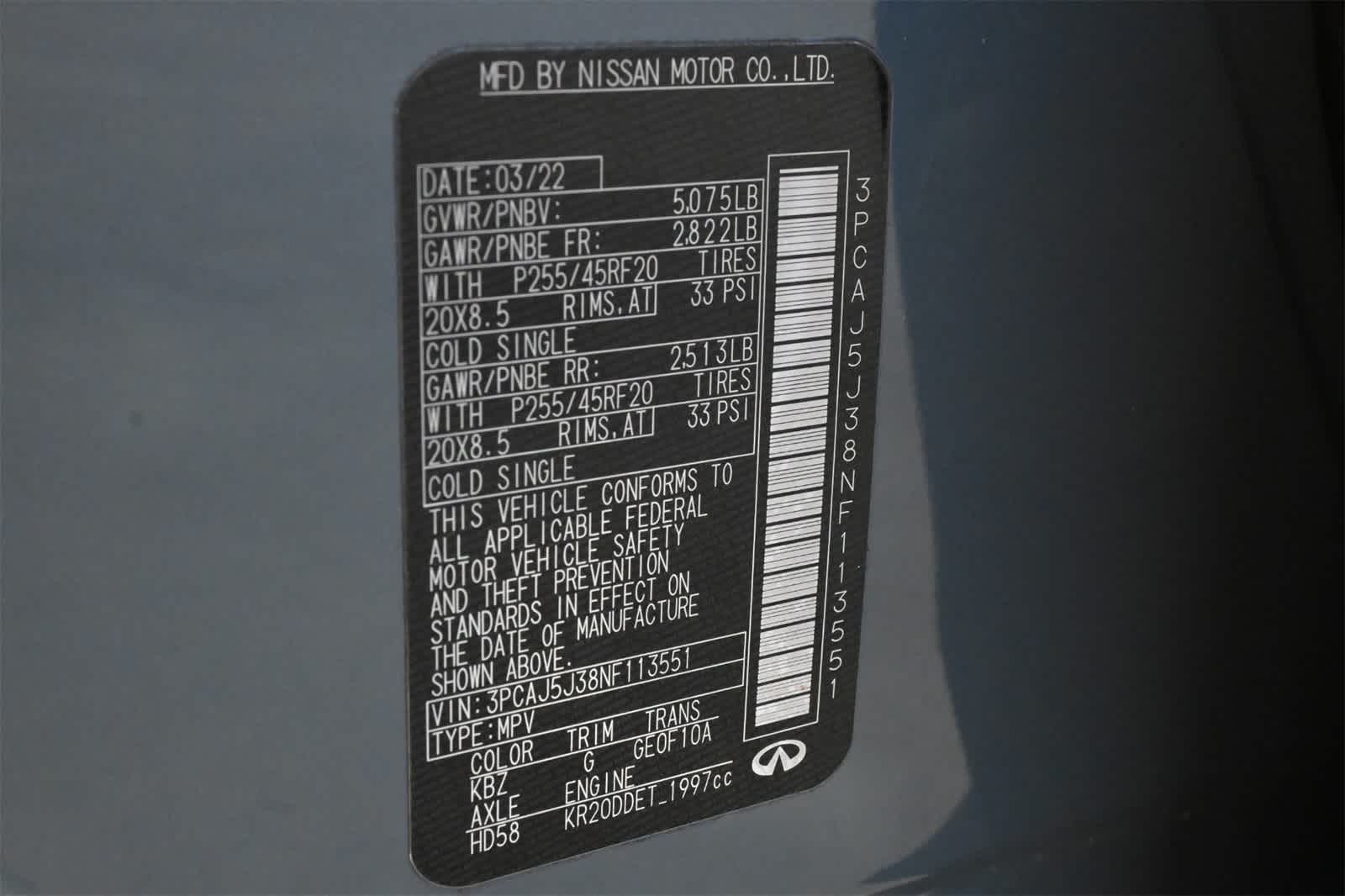 Thumbnail: 2022 INFINITI QX55 - 28