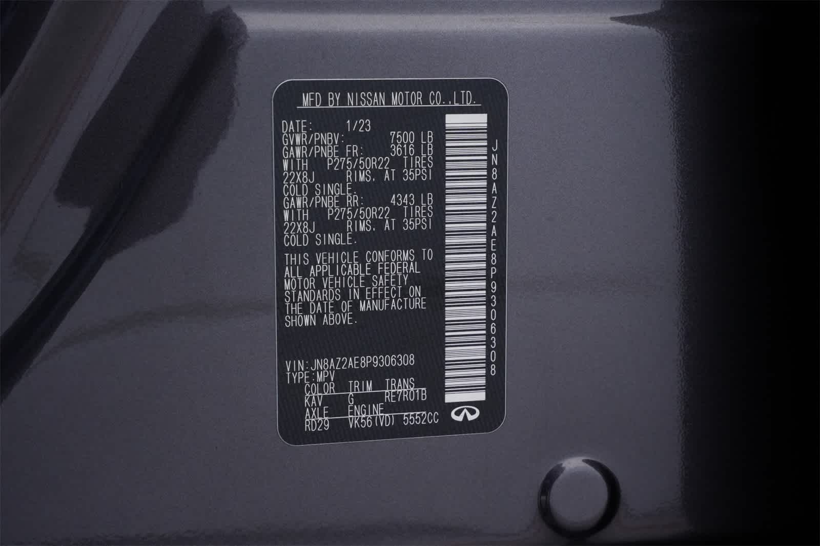 Thumbnail: 2023 INFINITI QX80 - 27