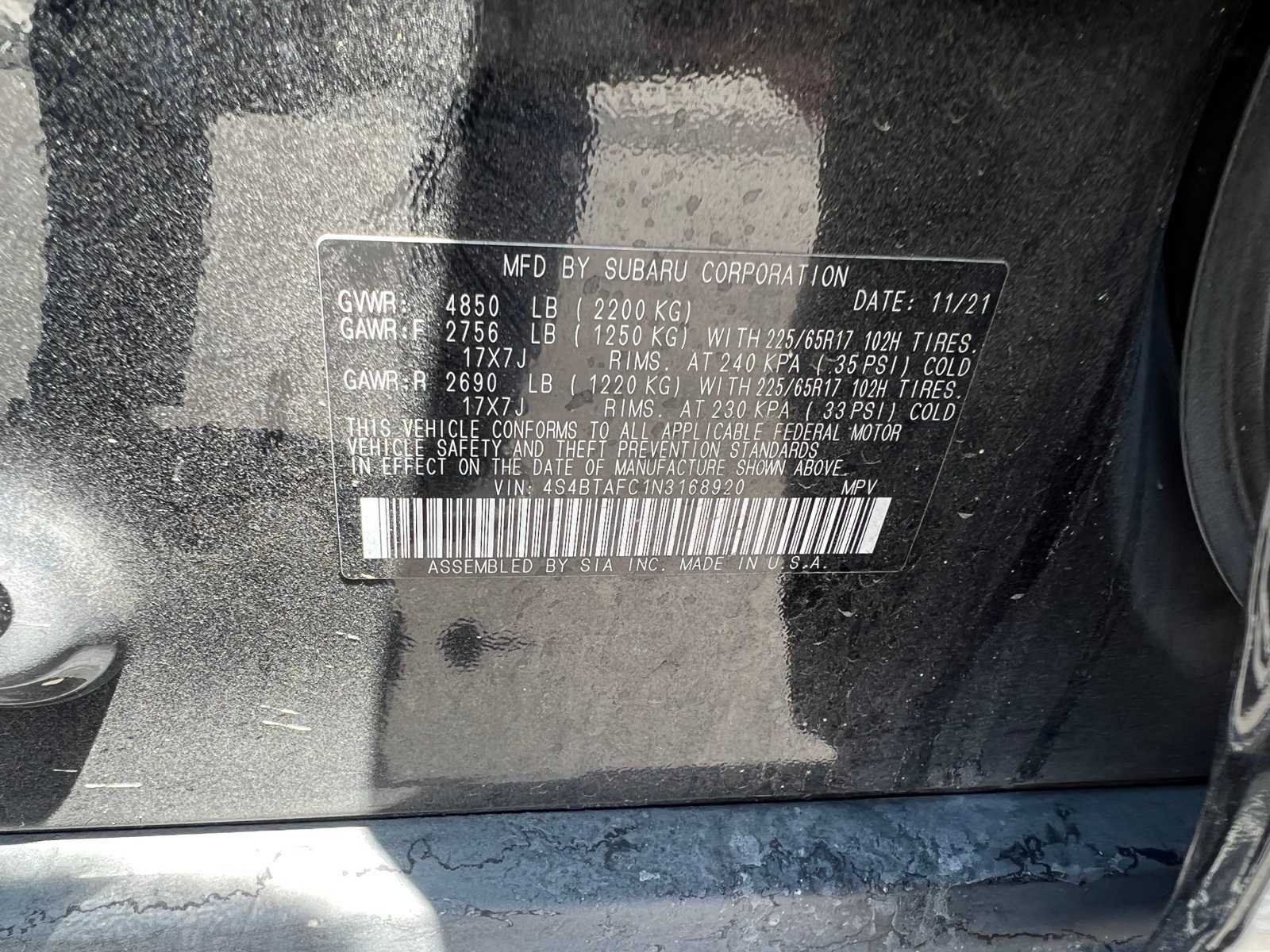 2022 Subaru Outback Premium 38
