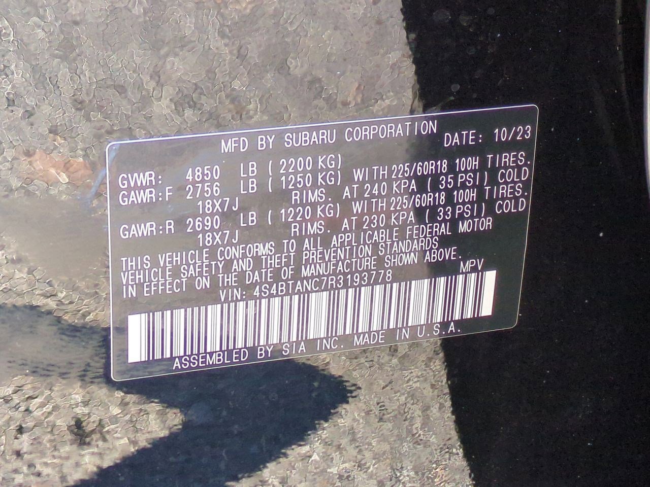 2024 Subaru Outback Limited 39