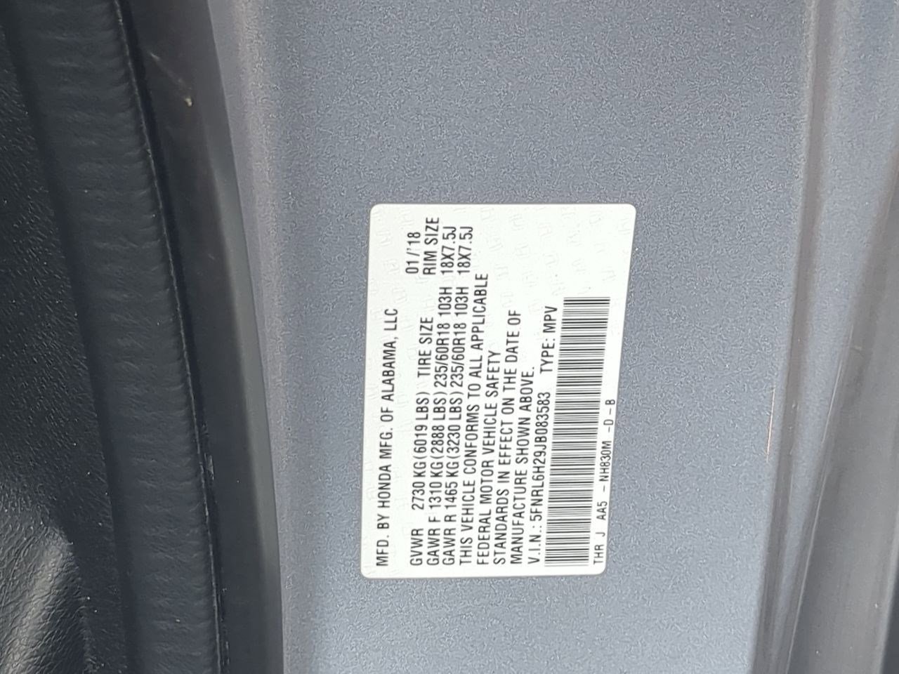 Thumbnail: 2018 Honda Odyssey - 36