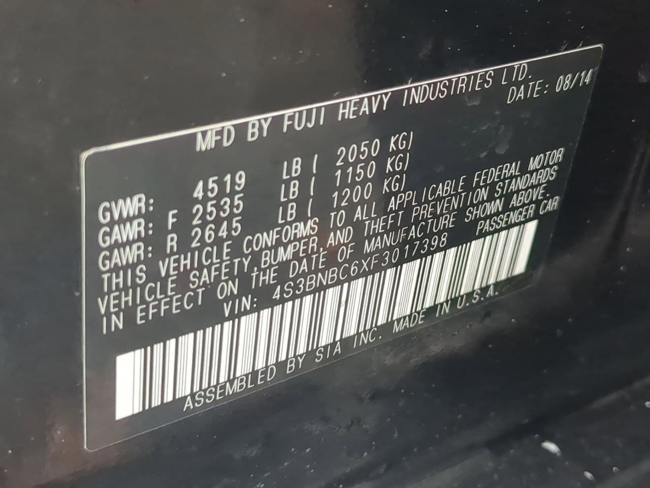 Thumbnail: 2015 Subaru Legacy - 35