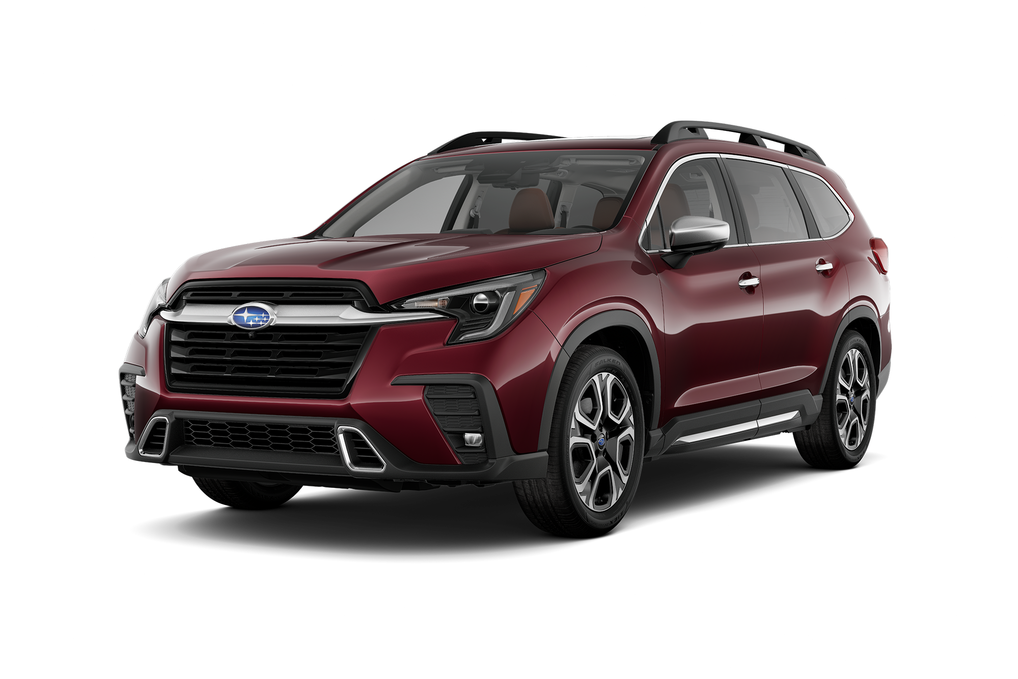 maroon Subaru Ascent three-row SUV jellybean